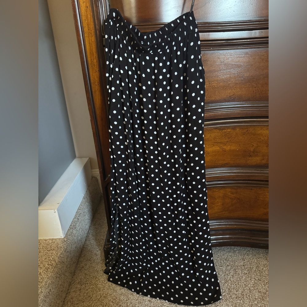 SHEIN Black and White Polka Dot Skirt